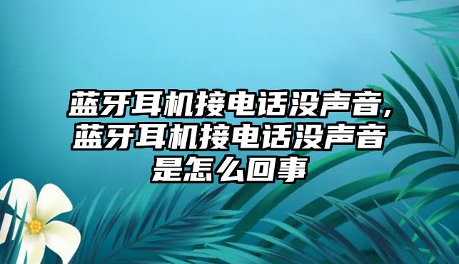 藍(lán)牙耳機(jī)接電話沒聲音,藍(lán)牙耳機(jī)接電話沒聲音是怎么回事