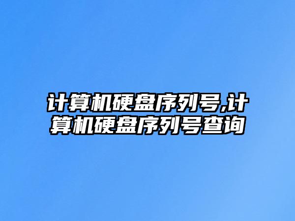 計(jì)算機(jī)硬盤序列號(hào),計(jì)算機(jī)硬盤序列號(hào)查詢